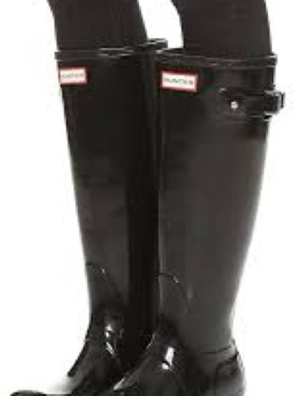 Hunter Tall Gloss Original Black Knee-High Rain Boots Women's Size 5